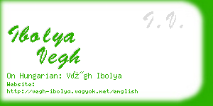 ibolya vegh business card